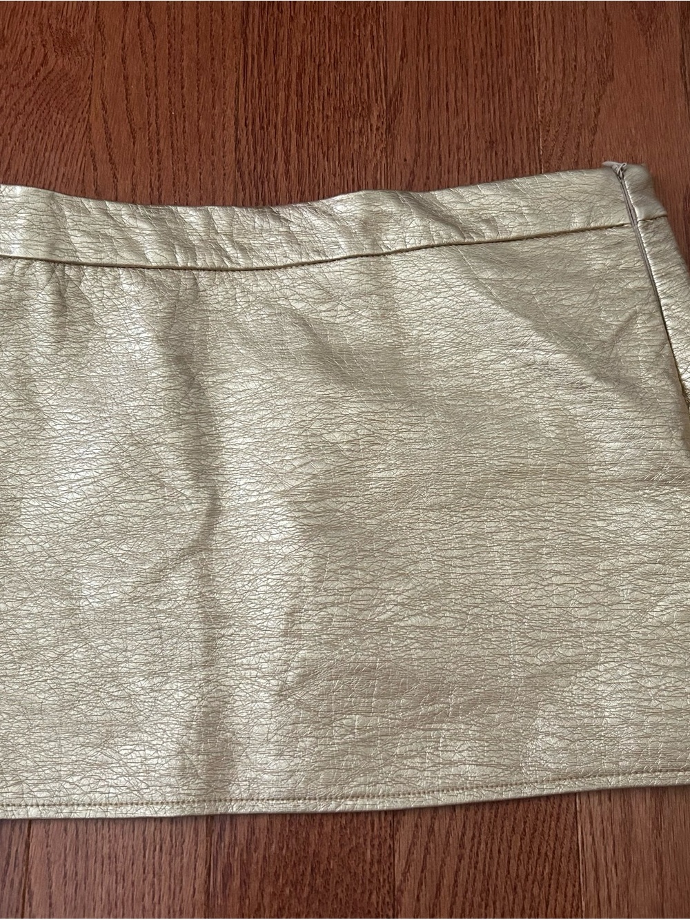 Missguided Metallic Gold Mini Skirt